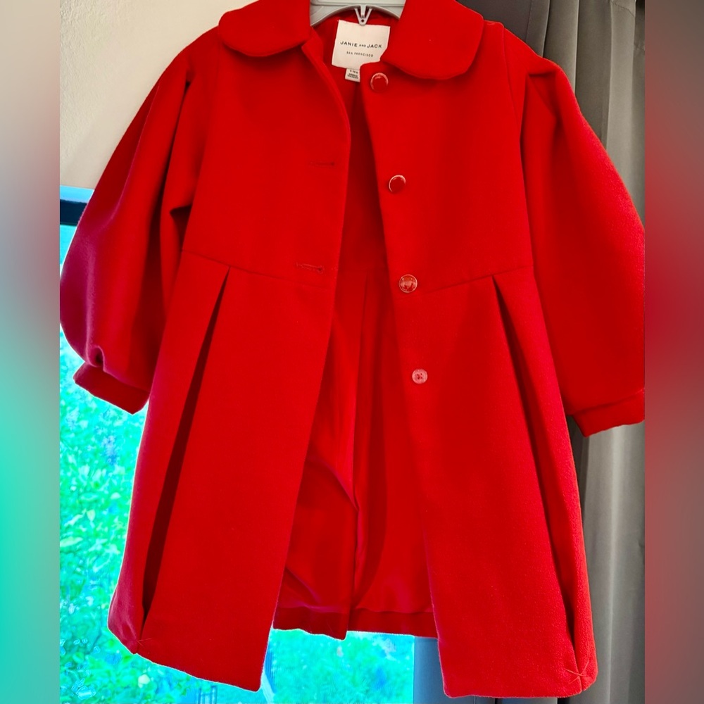 Janie and Jack Red Cape with Peter Pan Collar